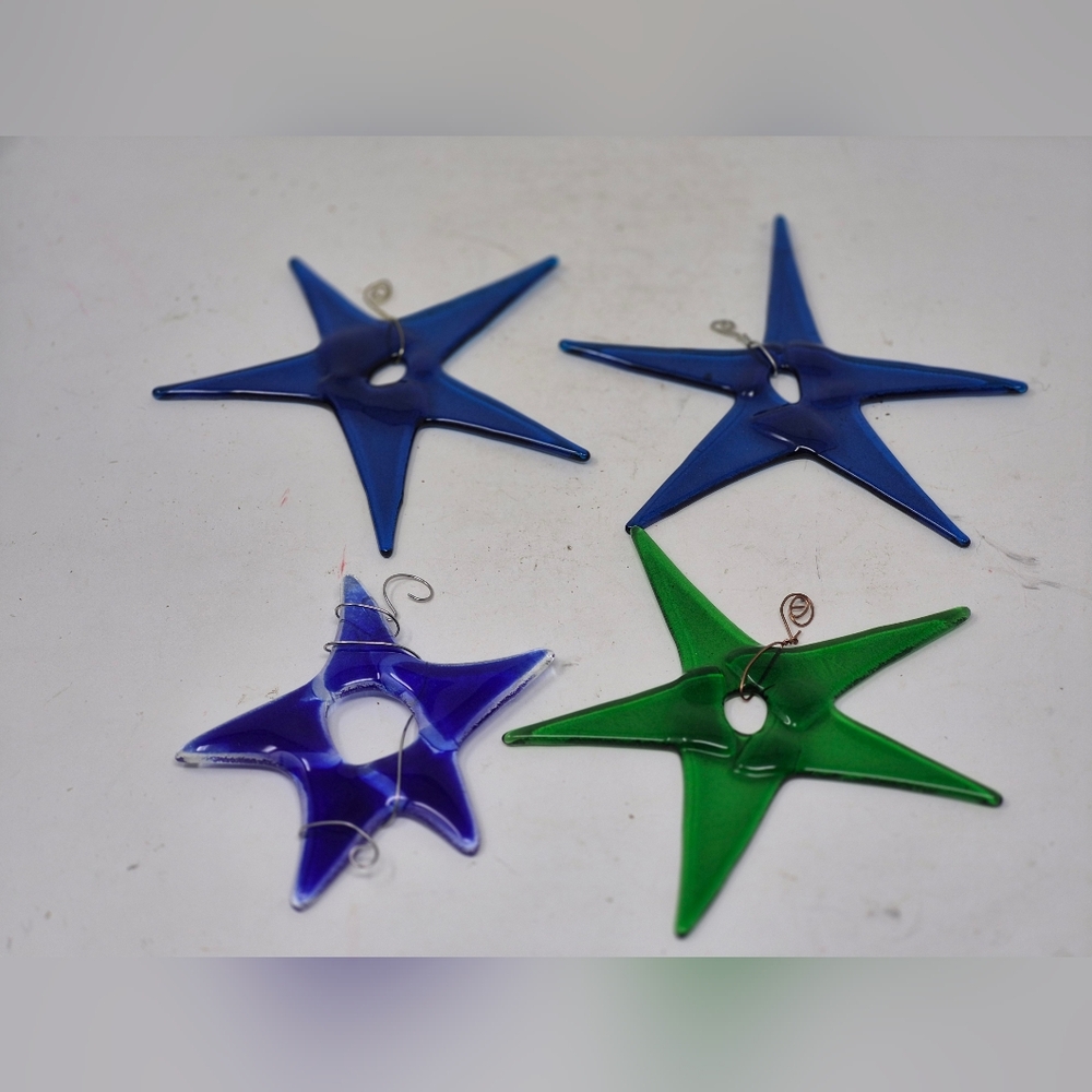 Star Ornements Fused Glass